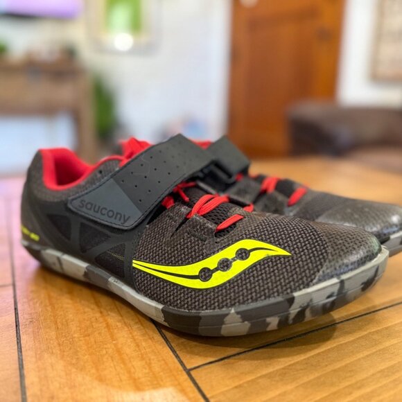 Saucony Mens 9.5 Unleash SD 2 Track & Field Throwers Shoe‎ Black Lace Up Sz 9.5 - Picture 2 of 7